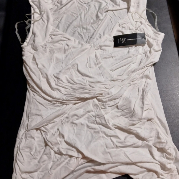 Women Outfit International Concepts Xl White Top &NYco* Size 12 Tall Dress Pants - Picture 5 of 7